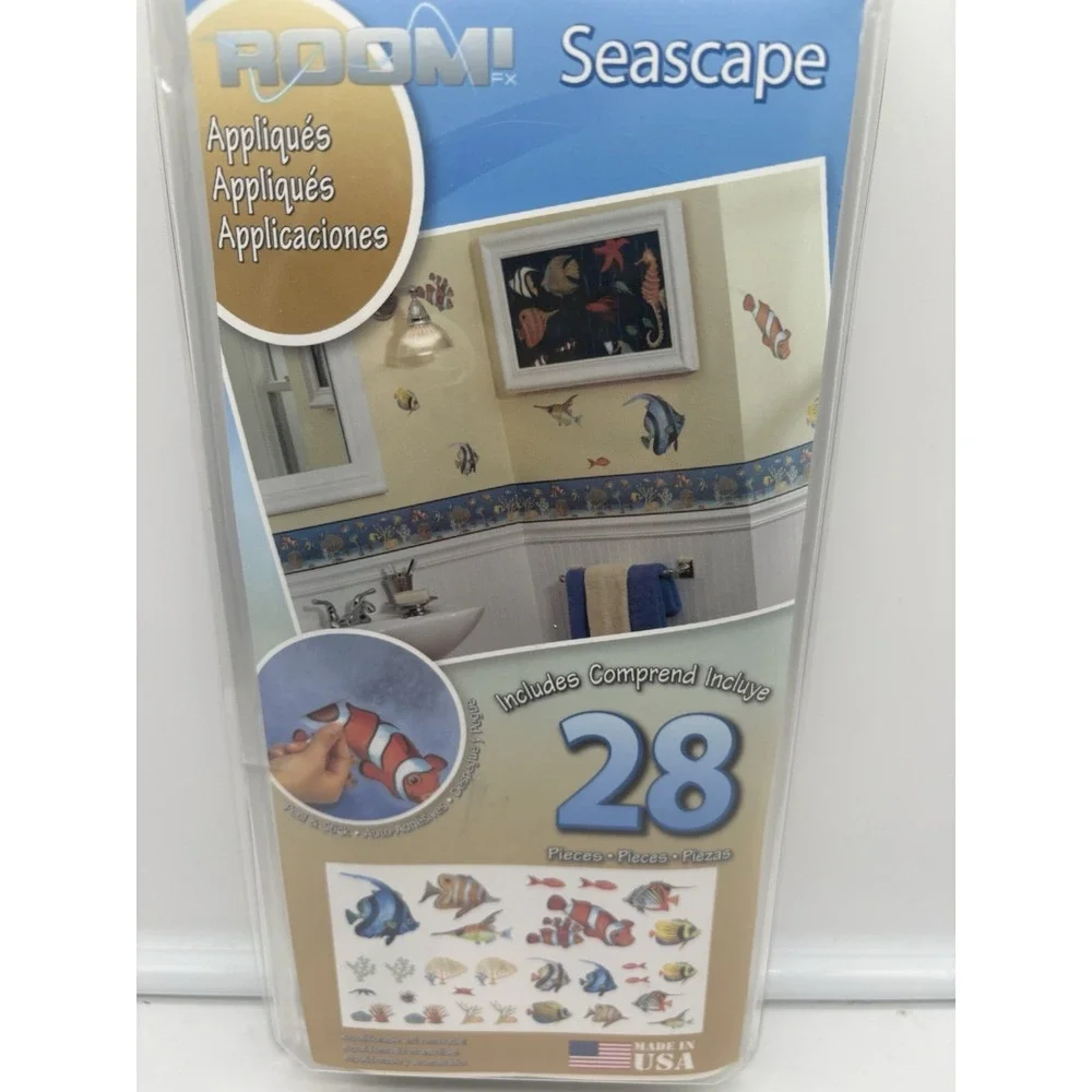 Borders unlimited seascape wall stickers nib